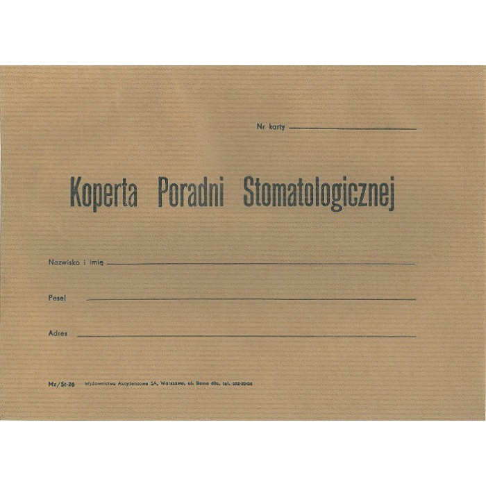 Koperta Poradni Stomatologicznej