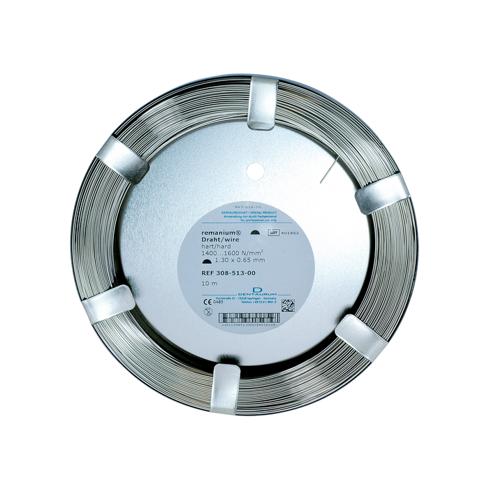 Drut Remanium półokrągły spr.-twardy 1,3mm x 0,65mm (10m) 308-513-00