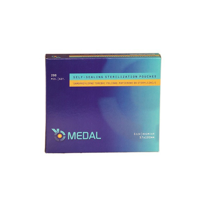 Torebki do sterylizacji Medal 57mm x 100mm 200szt.