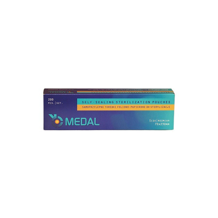 Torebki do sterylizacji Medal 70mm x 230mm 200szt.