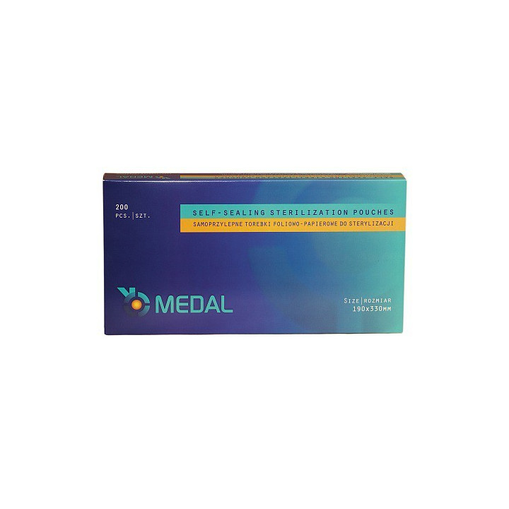 Torebki do sterylizacji Medal 190mm x 330mm 200szt.