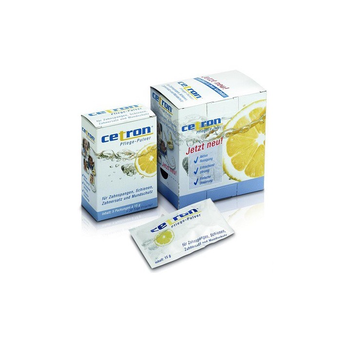 Cetron proszek 15g - Preparat do pielęgnacji protez, szyn i aparatów ortodontycznych.