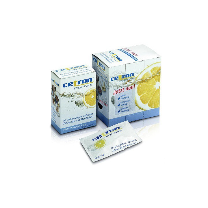 Cetron proszek 15g - Preparat do pielęgnacji protez, szyn i aparatów ortodontycznych.