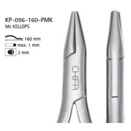 Kleszcze Mc Kellops wklęsło-wypukłe Chifa KP-096-160-PMK