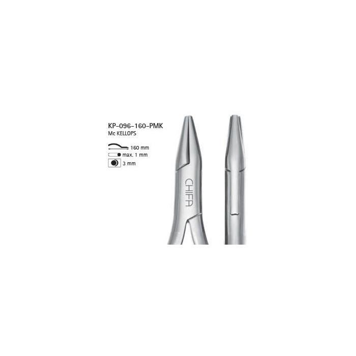 Kleszcze Mc Kellops wklęsło-wypukłe Chifa KP-096-160-PMK