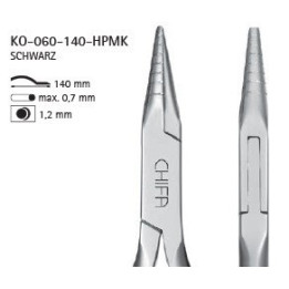 Kleszcze Schwarz wklęsło-wypukłe Chifa KP-060-140-HPMK