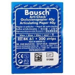 Kalka artykulacyjna Bausch BK61 40µ niebieska