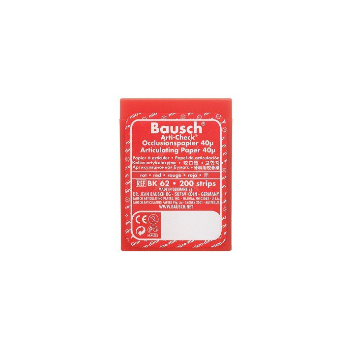 Kalka artykulacyjna Bausch BK62 40µ czerwona