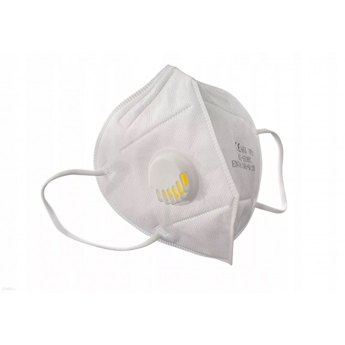 MASKA (PÓŁMASKA) OCHRONNA TYP FFP2 KN95 Z ZAWOREM CZARNA