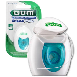 GUM ORIGINAL WHITE Nić do zębów woskowana 30m
