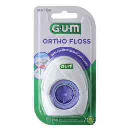 GUM ORTHO FLOSS Nić do zębów 50 odcinków