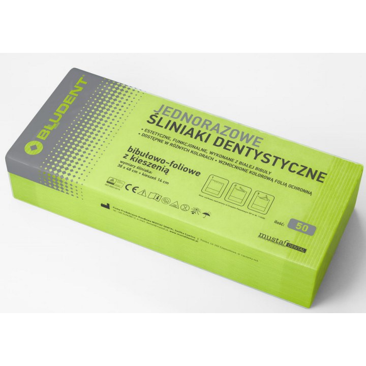 Śliniaki dentystyczne Mustaf 50szt.