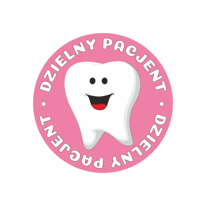 Naklejka Dzielny Pacjent Ząbek 1szt.