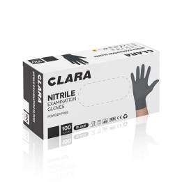 Rękawice nitrylowe czarne CLARA 100szt.