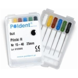 Pilniki H /ręczne 6szt. Poldent