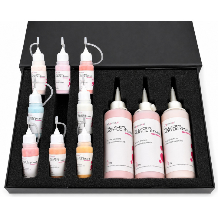 Villacryl Acrylic Stains 3x75g + 8x10g Everall7