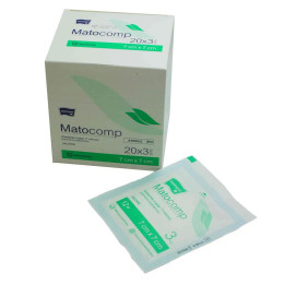 Kompresy jałowe 7x7cm Matocomp 20x3szt