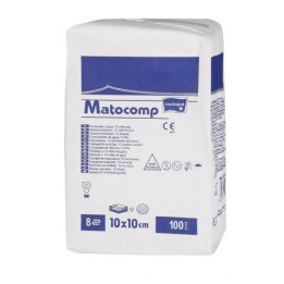 Kompresy niejałowe 10x10cm Matocomp