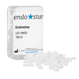 Endostopy białe Silikonowe stopery 100szt. Endostar POLDENT